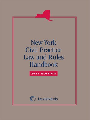 cover image of LexisNexis New York Civil Practice Law and Rules Handbook